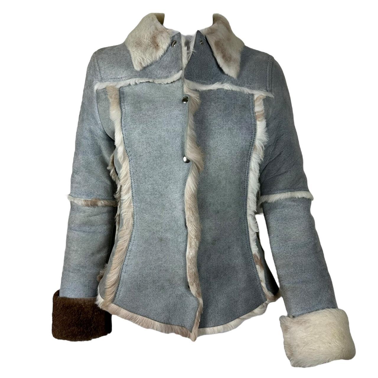 Dolce & Gabbana 'Denim Look' Shearling Suede Jacket - Outfit Repeater