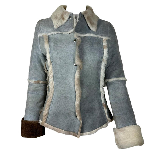 Dolce & Gabbana 'Denim Look' Shearling Suede Jacket - Outfit Repeater