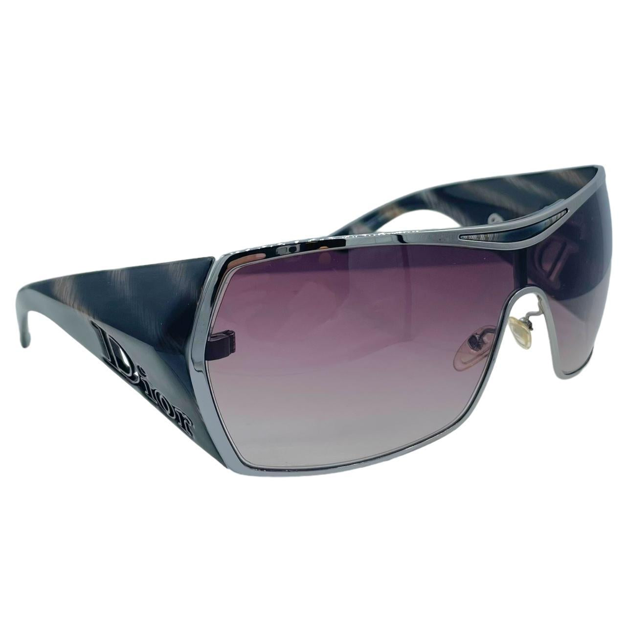 Dior Gaucho 2 Shield Style Sunglasses Black Gradient Lens