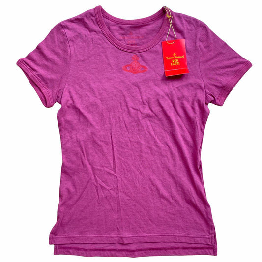 Vivienne Westwood Red Label Embroidered Logo Berry Pink / Red T-Shirt - Outfit Repeater