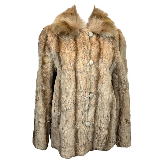 Balmain Tan and Brown Mixed Fur Coat - Outfit Repeater