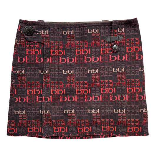 Burberry Blue Label BBL All Over Print Monogram Mini Skirt - Outfit Repeater