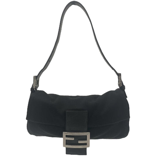 Fendi Black Neoprene Baguette Shoulder Bag