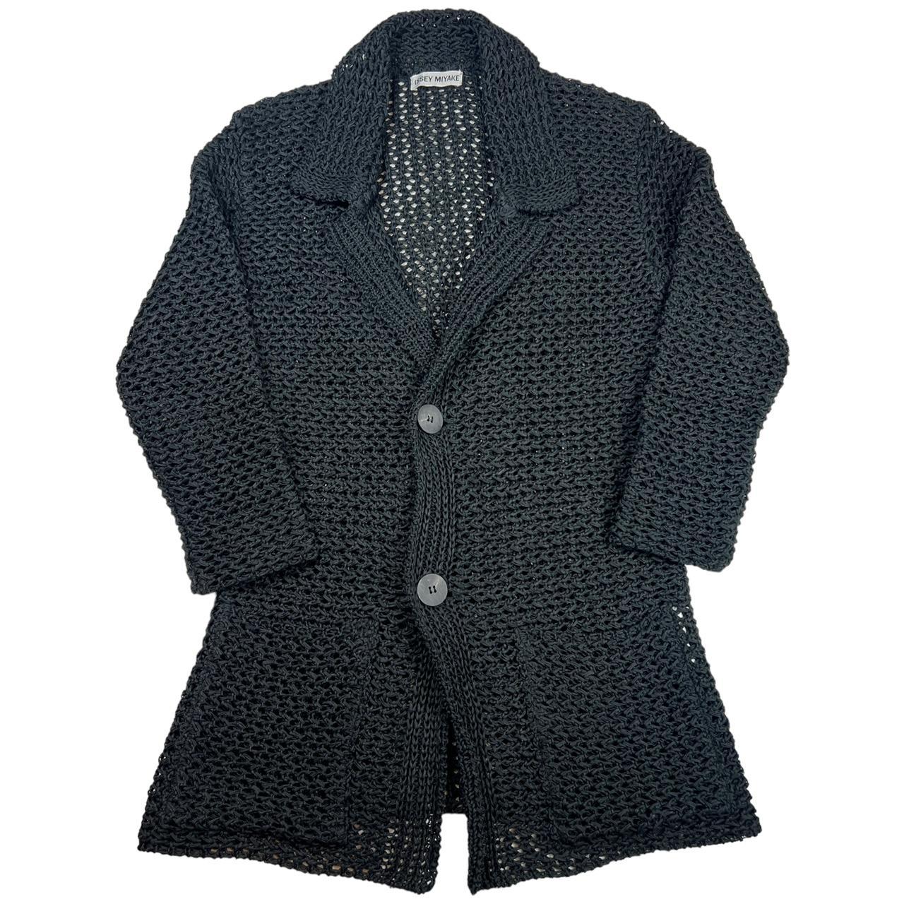 Issey Miyake Black Woven Longline Blazer-Style Jacket / Cardigan - Outfit Repeater