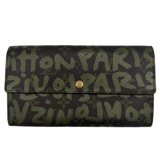 Louis Vuitton Stephen Sprouse Green Grafitti Monogram Canvas Sarah Long Wallet