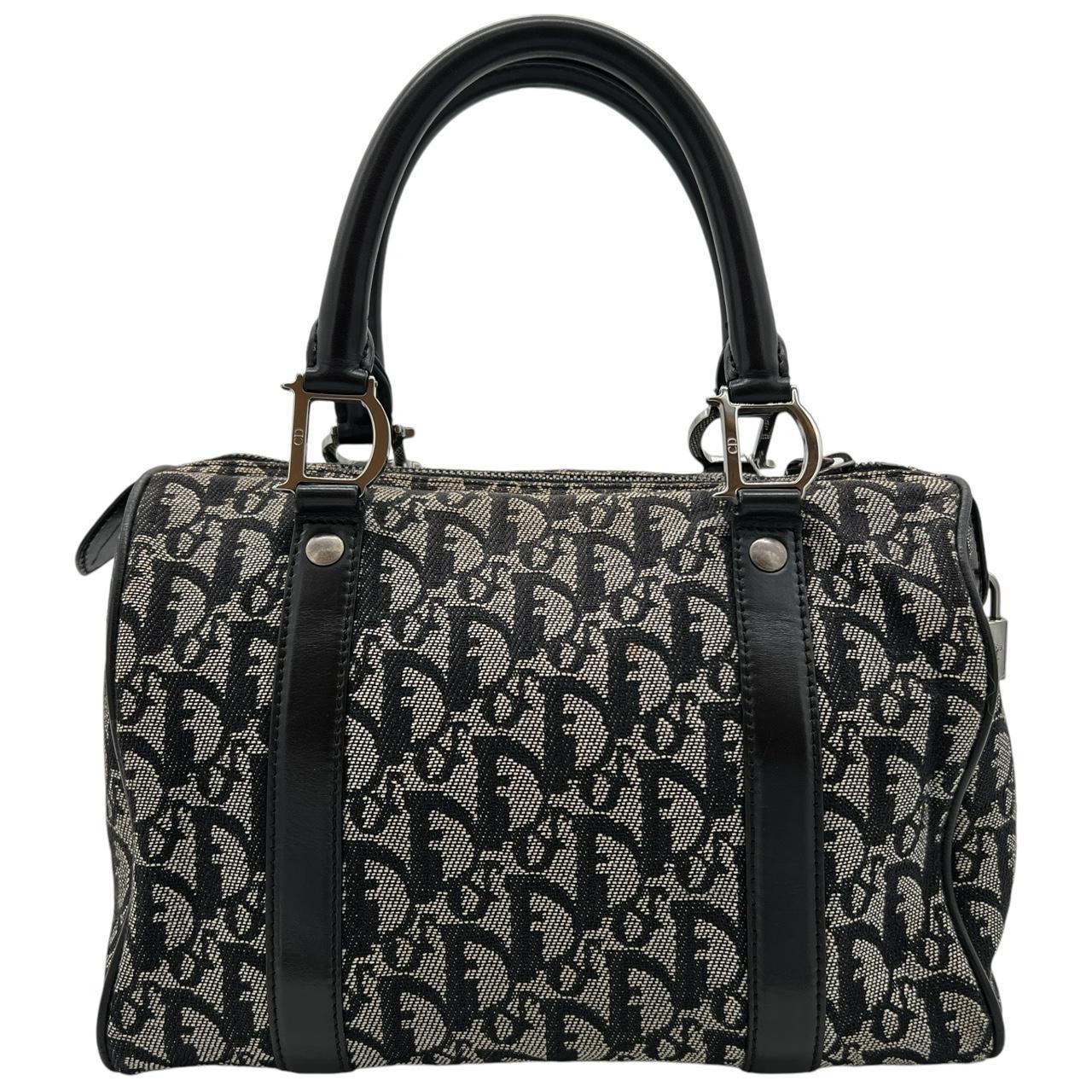 Christian Dior Black Trotter Monogram Medium Boston Bag - Outfit Repeater