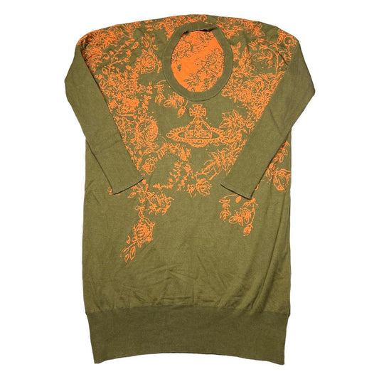 Vivienne Westwood Khaki and Orange Knit Sweater Dress - Outfit Repeater