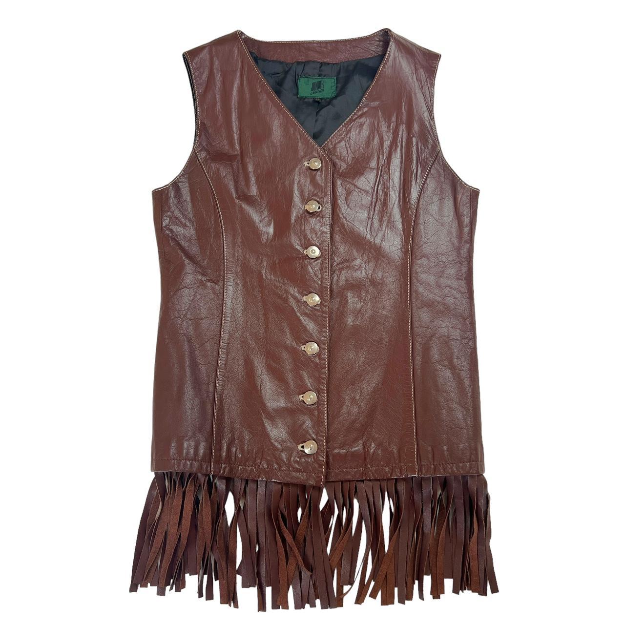 Junior Gaultier by Jean Paul Gaultier Leather Fringe Vest Top