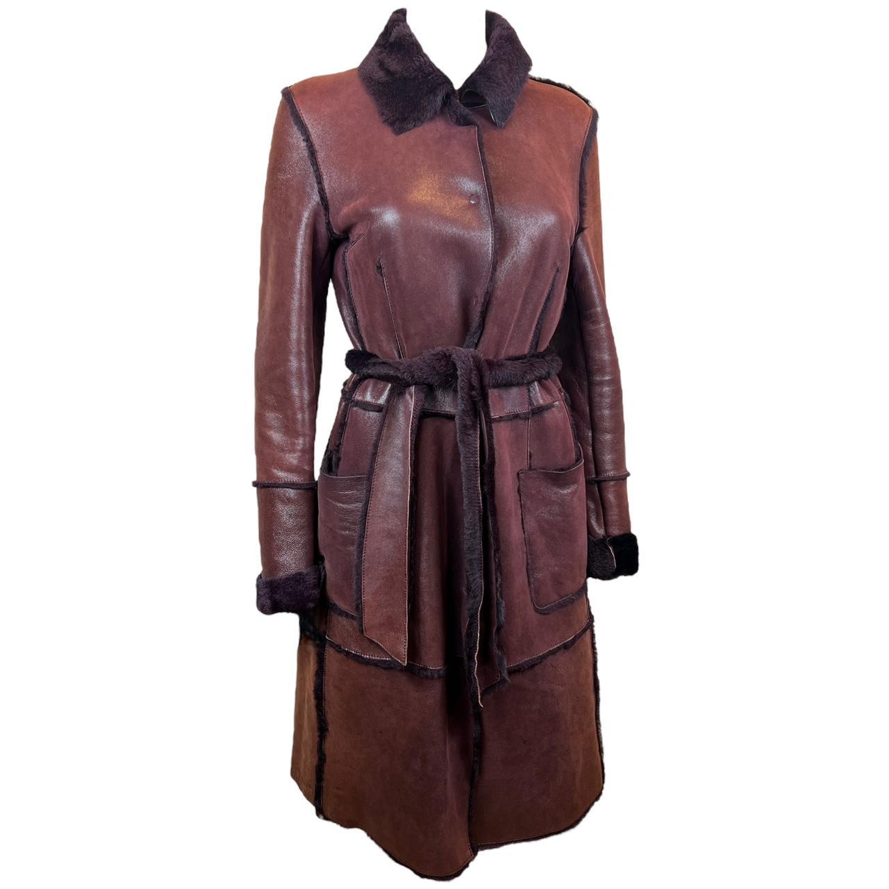 Dolce & Gabbana Burgundy Fur / Leather Trench Coat - Outfit Repeater