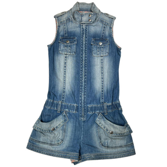 Burberry Blue Label Faded Denim Romper / Jumpsuit