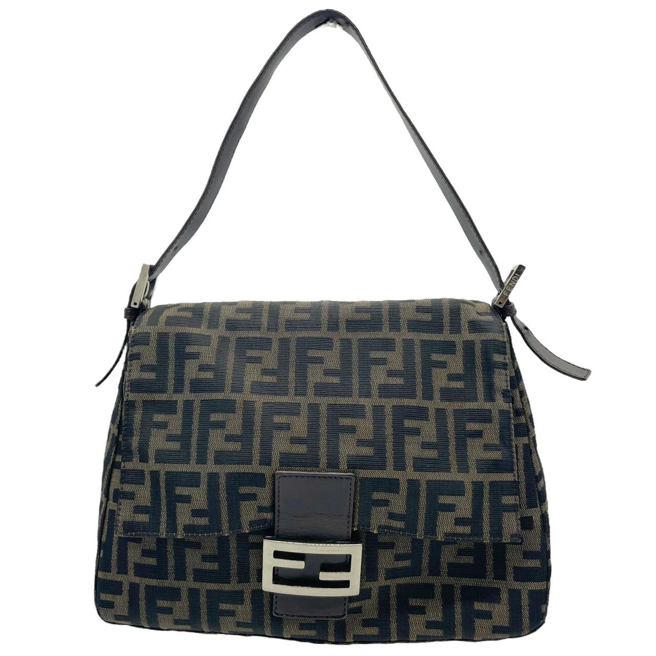 Fendi Zucca Baguette Shoulder Bag Brown Monogram Canvas