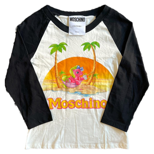 Moschino Couture SS 2018 My Little Pony Graphic Baseball Style T-Shirt