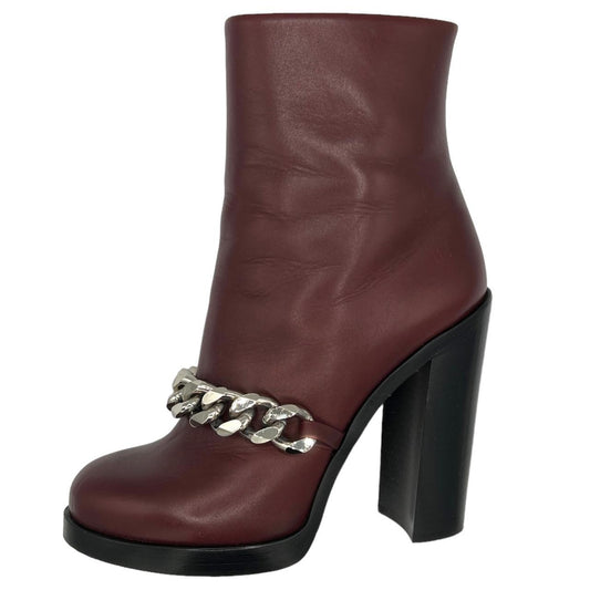 Givenchy Paris "Mibotte Chain" Chunky Heel Platform Boots Calf Leather