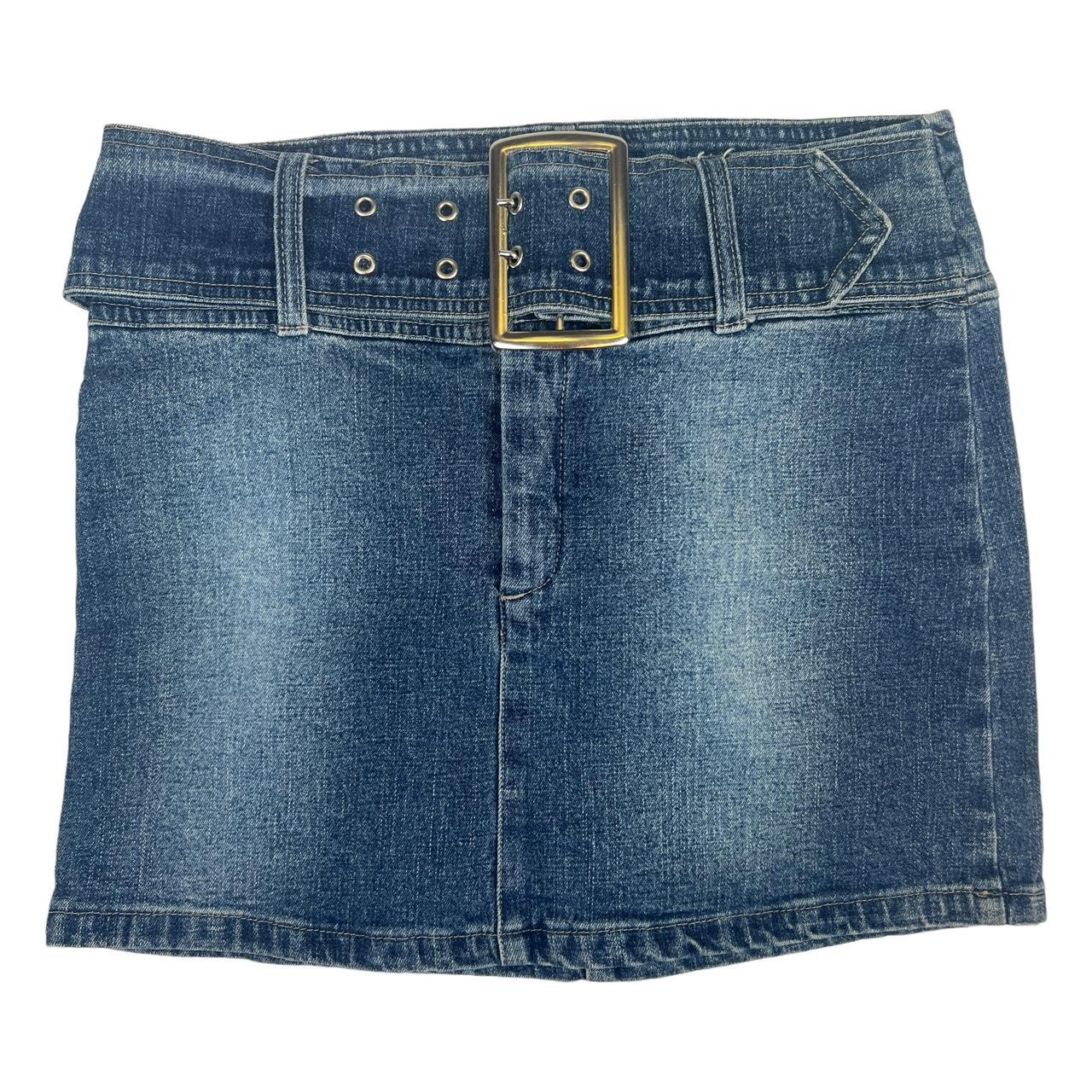 Dolce & Gabbana Basic Faded Denim Belted Mini Skirt - Outfit Repeater