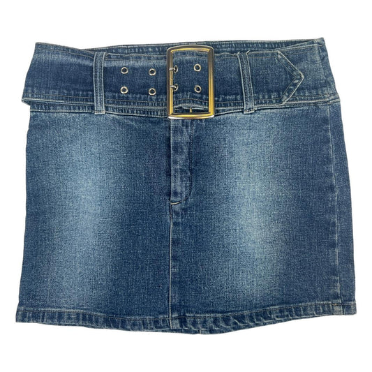 Dolce & Gabbana Basic Faded Denim Belted Mini Skirt - Outfit Repeater