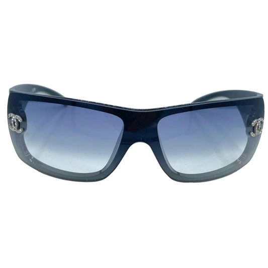 Chanel 5088 Gradient Sunglasses Black Crystal Logo