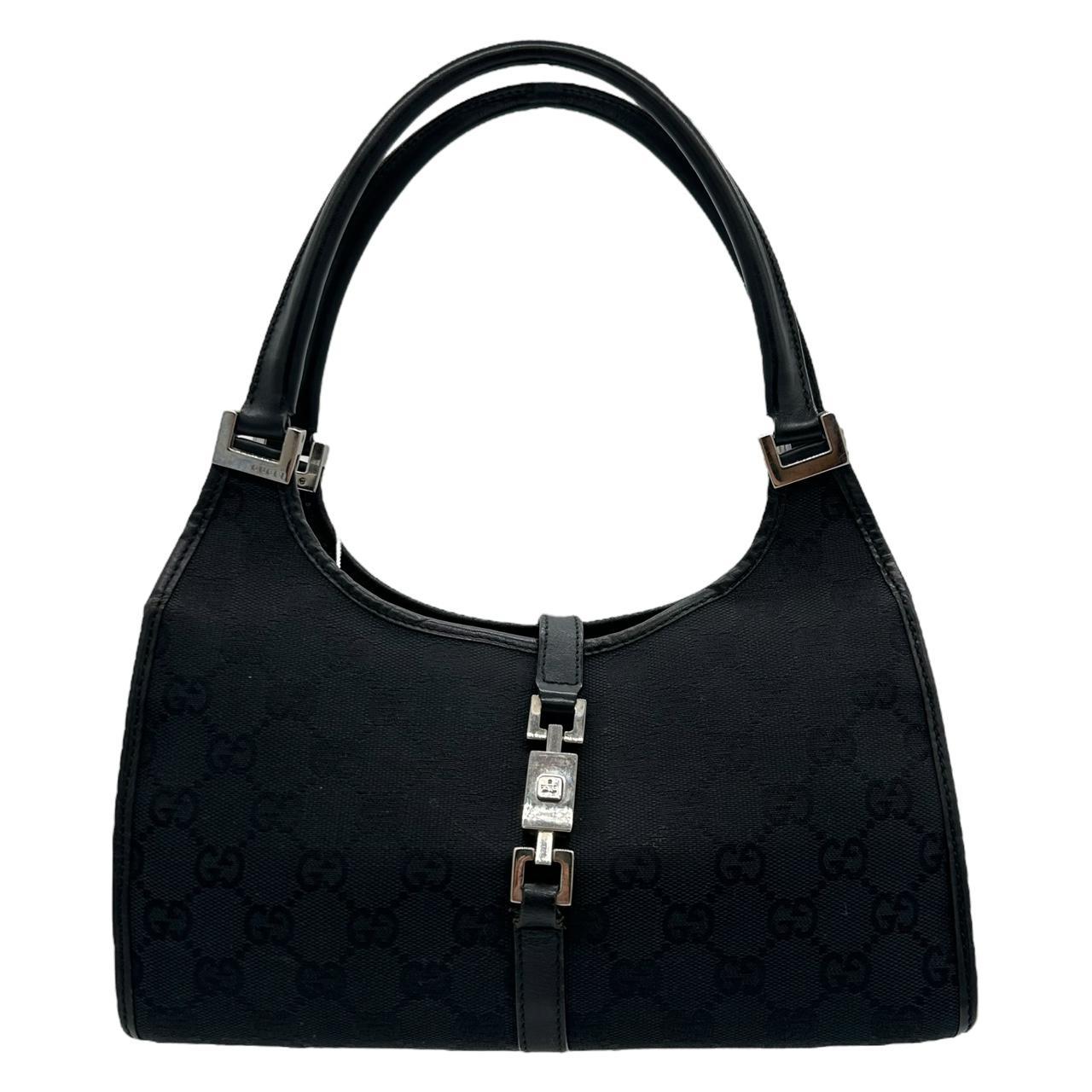 Gucci Black Monogram Mini Jackie Shoulder Bag - Outfit Repeater