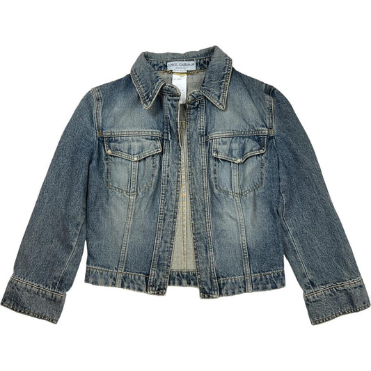 Dolce & Gabbana Cropped 3/4 Sleeve Denim Jacket - Outfit Repeater