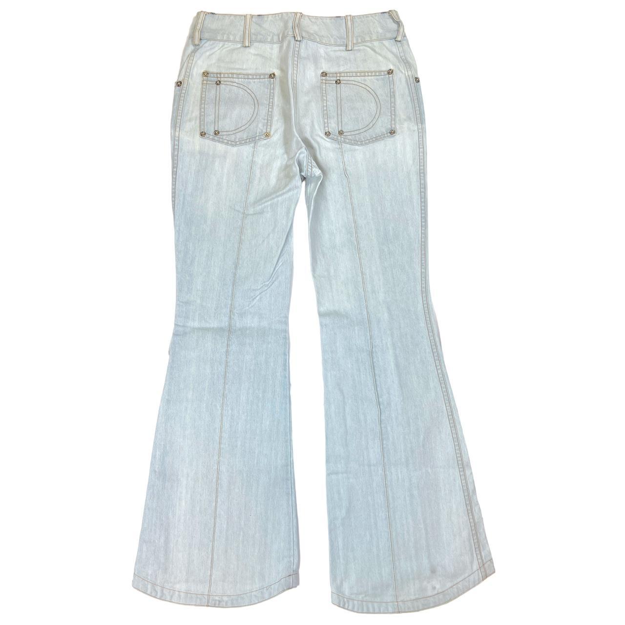 Christian Dior By John Galliano Summer 2005 Light Wash Low Rise Flare Jeans - Outfit Repeater