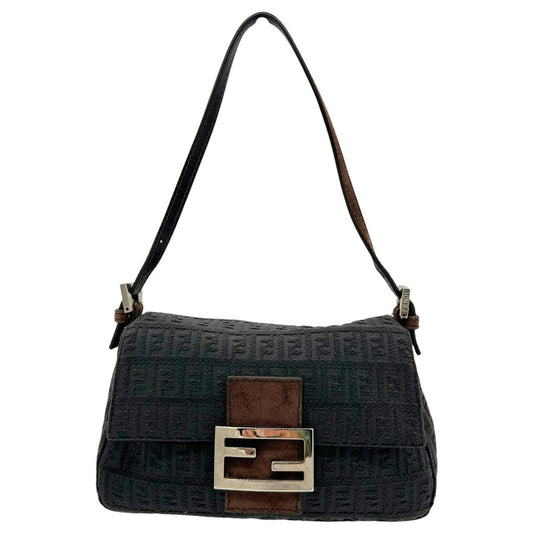 Fendi Chenille Suede Trim Mini Mama Baguette Shoulder Bag - Outfit Repeater