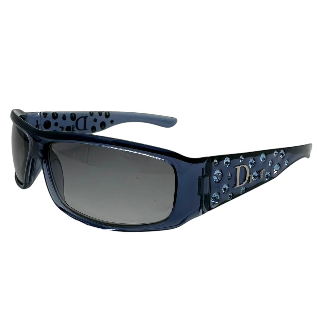 Christian Dior 'Dior Sparkling 3' Blue Rectangle Sunglasses