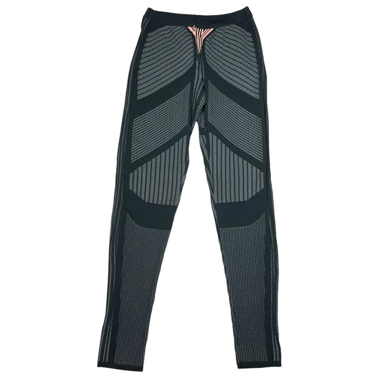 Prada Fall 2018 Gray and Pink Tech Style Knit Spandex Leggings - Outfit Repeater