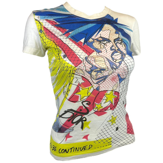 Christian Dior By John Galliano Summer 2001 Comic Style Graphic T-Shirt