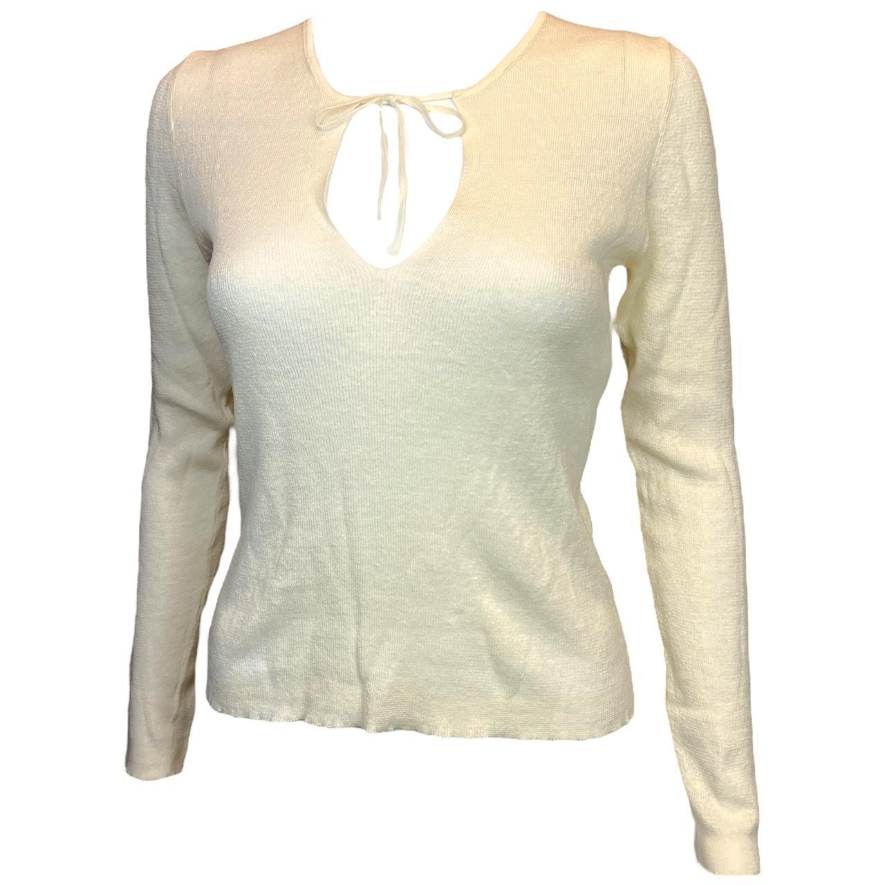 Gucci By Tom Ford S/S 2000 Semi-Sheer Linen Longsleeve Top - Outfit Repeater