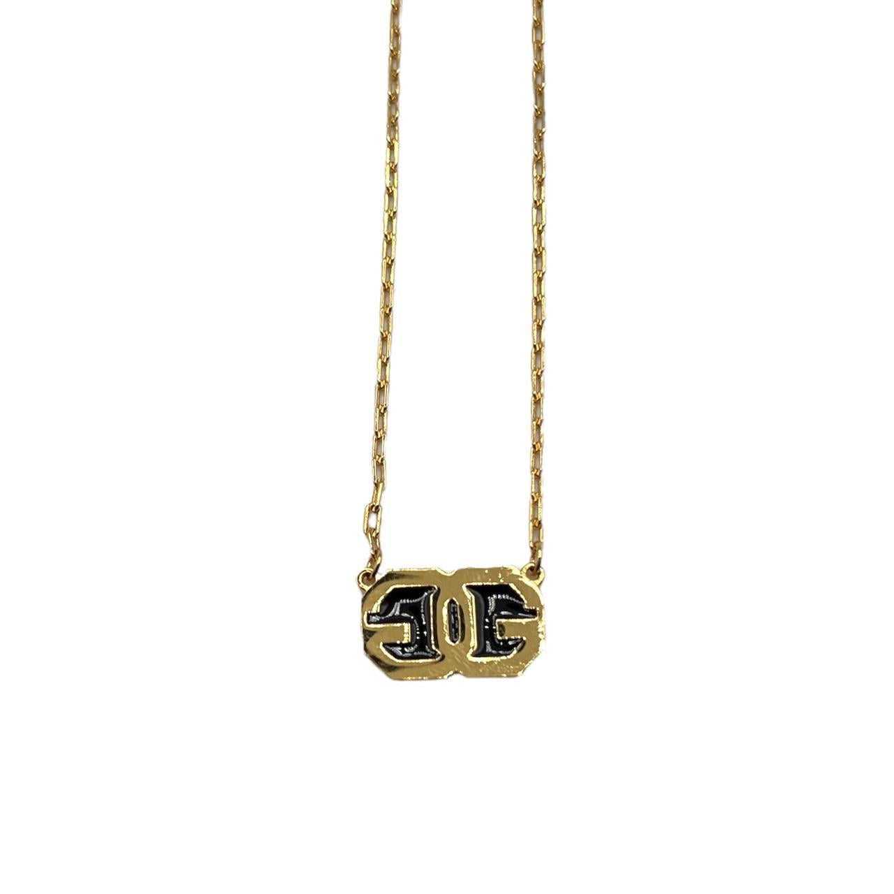 Givenchy Gold GG logo Chain Link Choker Necklace