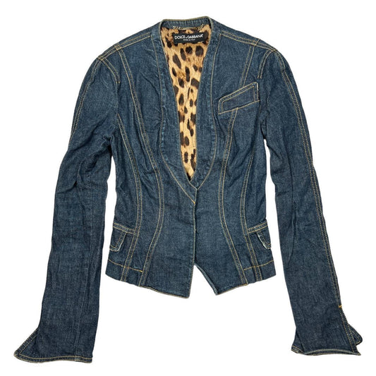 Dolce & Gabbana Dark Wash Denim Bustier Style Jacket - Outfit Repeater