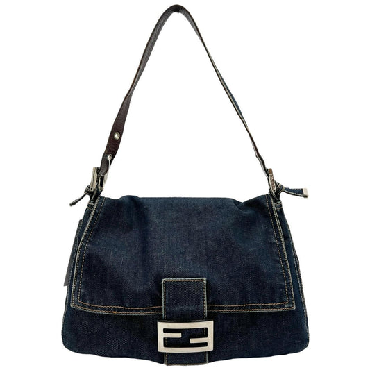 Fendi Denim Mama Baguette Shoulder Bag