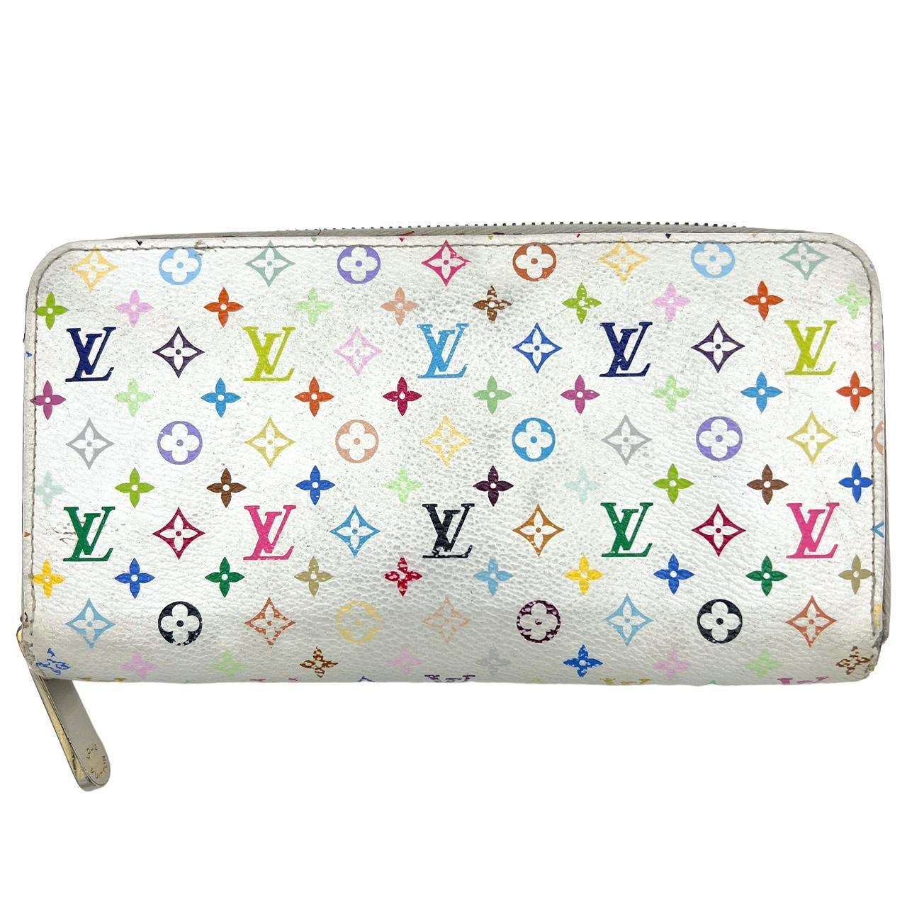 Louis Vuitton Zippy Long Wallet White Multicolor Monogram