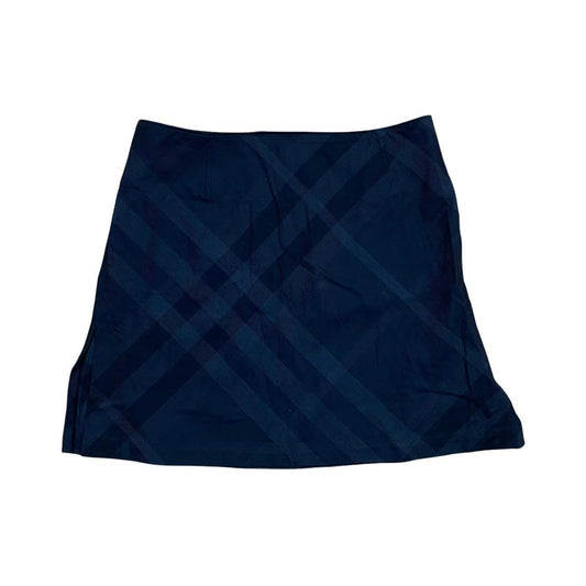 Burberry Golf Line Dark Gray / Black Nova Check Plaid A-Line Mini Skirt