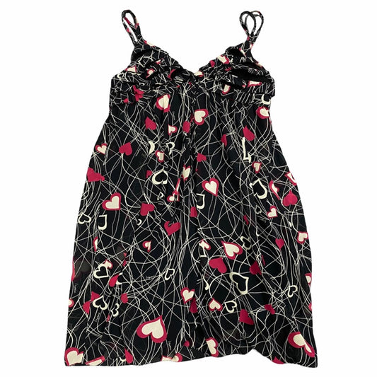 Hysteric Glamour Babydoll Mini Dress Heart Print Ruffles