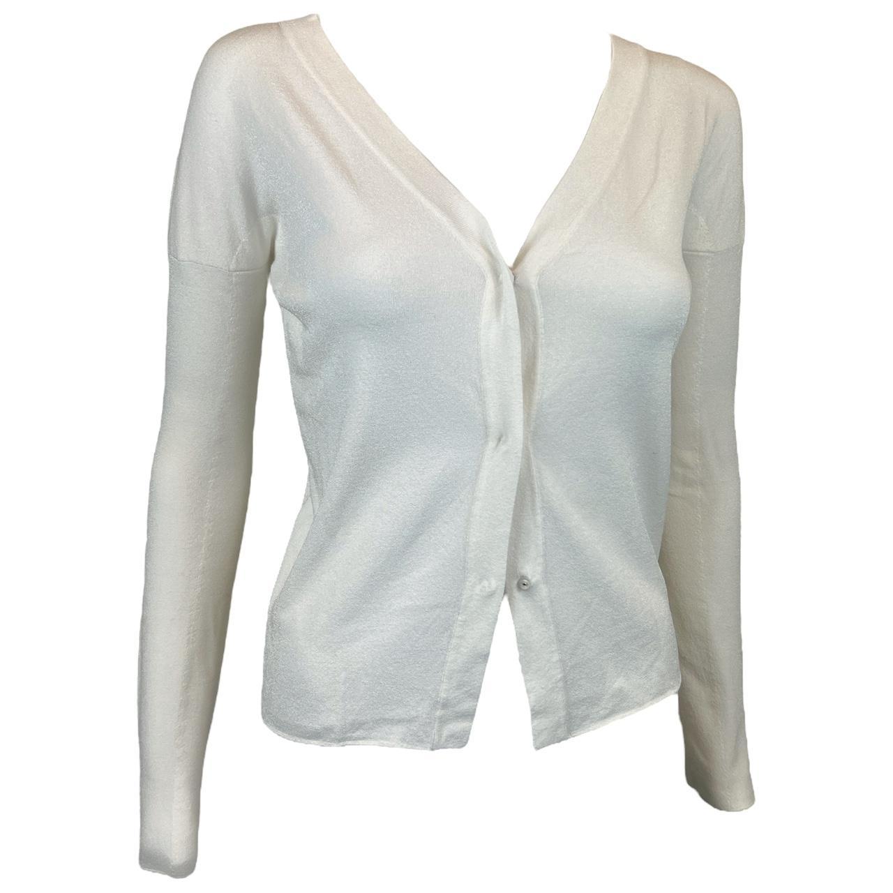 Gucci by Tom Ford White Knit Cardigan Sweater - Outfit Repeater