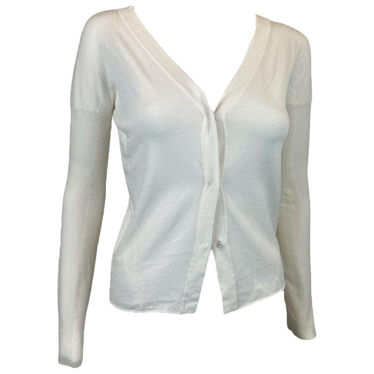 Gucci by Tom Ford White Knit Cardigan Sweater