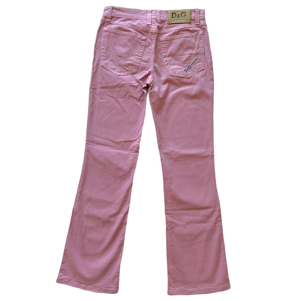 Dolce & Gabbana Low Rise Flare Jeans Bubblegum Pink