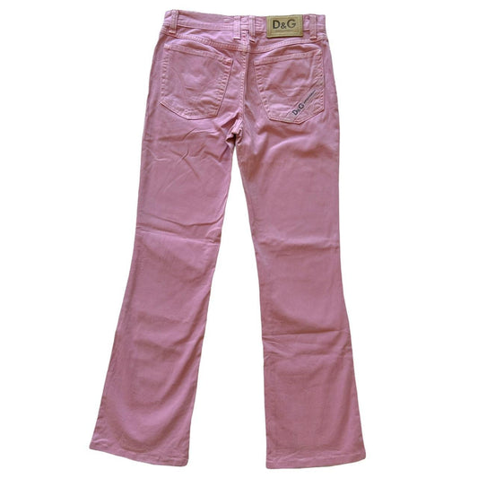 Dolce & Gabbana Low Rise Flare Jeans Bubblegum Pink
