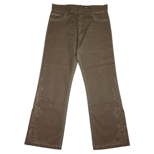 Jean-Paul Gaultier Brown Green Printed Jeans