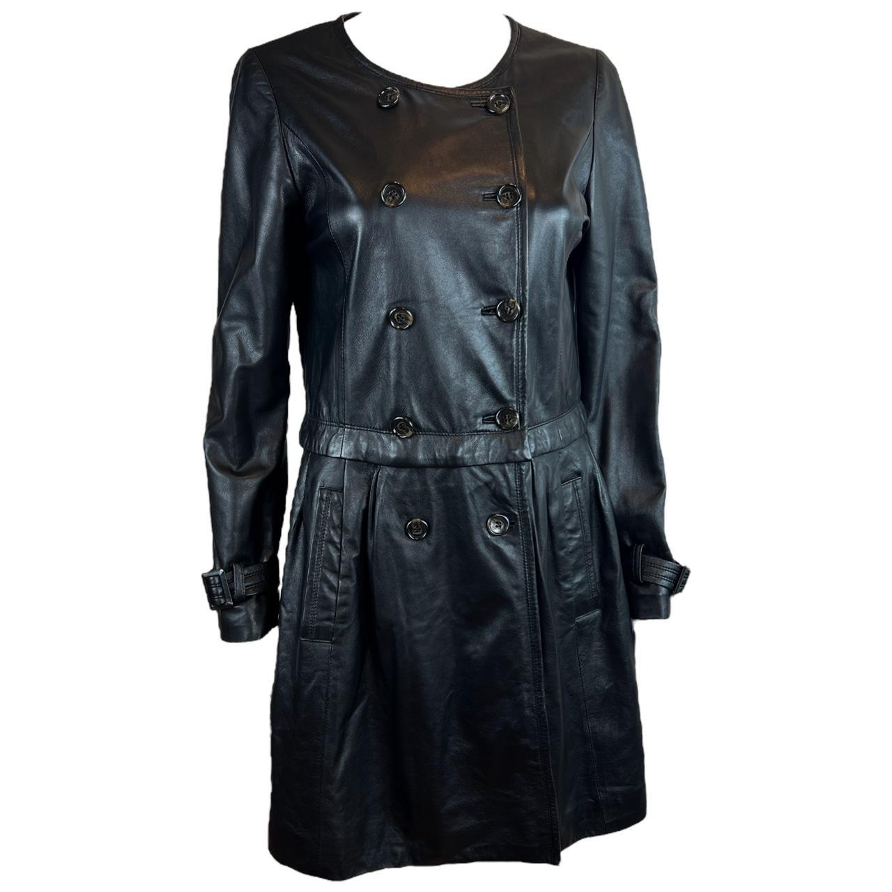 Balmain Paris 2 in 1 Leather Trench Coat