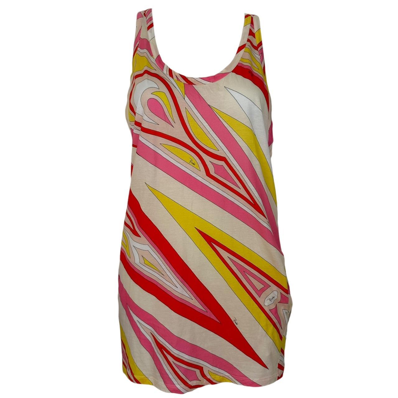 Emilio Pucci Oversized Racerback Tank Top Mini Dress