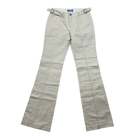 Burberry Blue Label Tan Pants with Adjustable Buckles