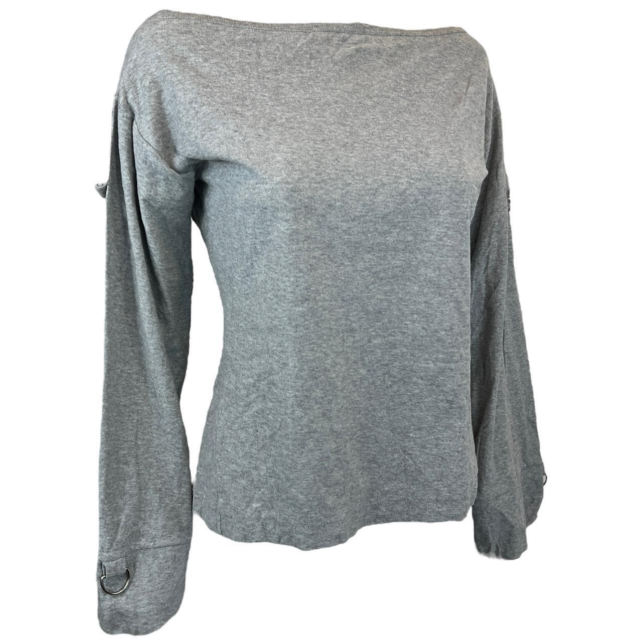 Dolce & Gabbana Gray Off The Shoulder Bell Sleeve Top - Outfit Repeater