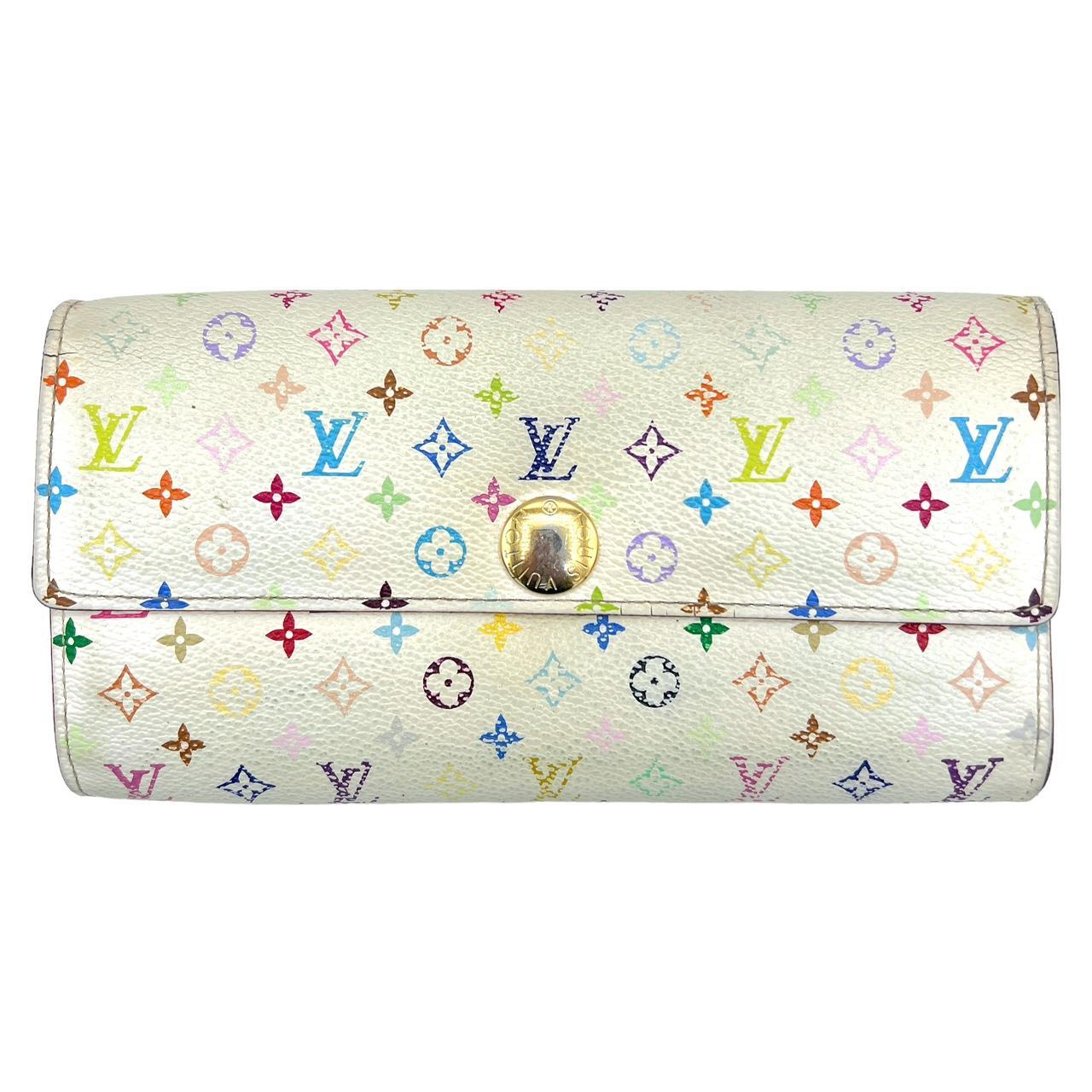 Louis Vuitton Sarah Long Wallet White Multicolor Monogram