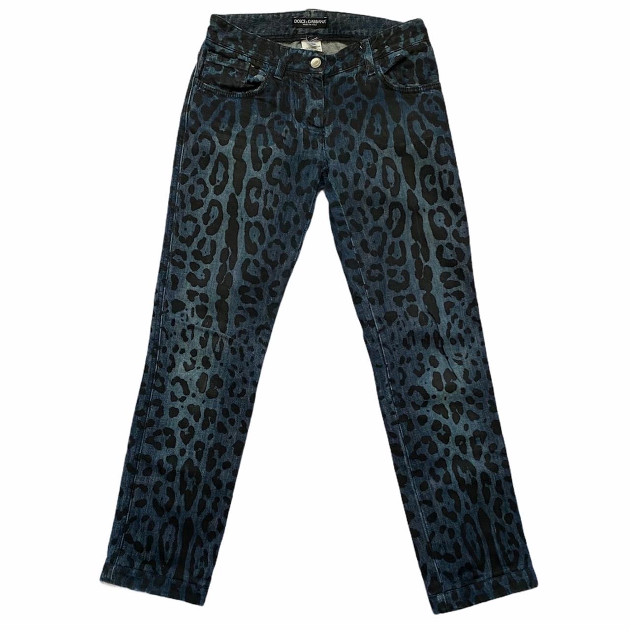 Dolce & Gabbana D&G Leopard Cheetah Print Low Rise Straight Leg Jeans - Outfit Repeater