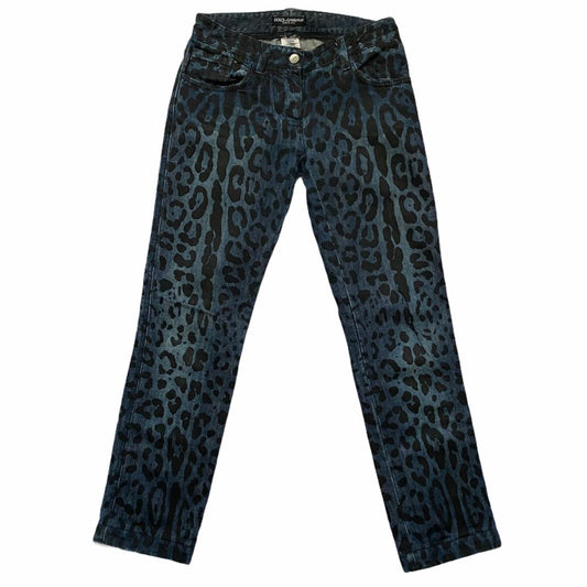 Dolce & Gabbana D&G Leopard Cheetah Print Low Rise Straight Leg Jeans - Outfit Repeater