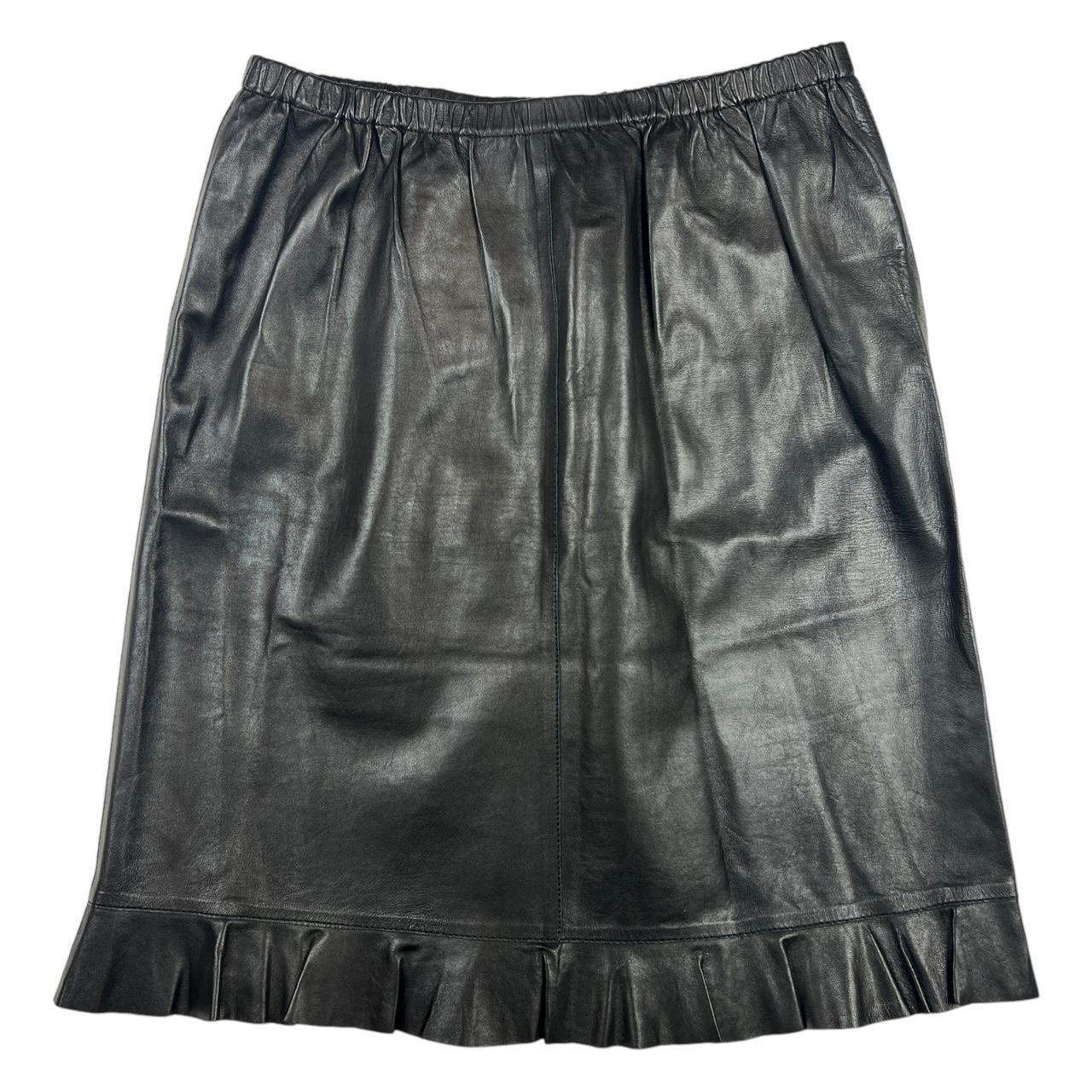 Gucci by Tom Ford Black F/W 1999 Leather Midi Skirt - Outfit Repeater