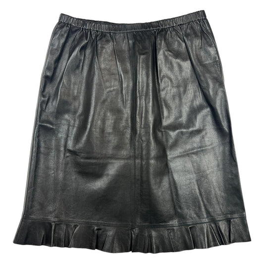Gucci by Tom Ford Black F/W 1999 Leather Midi Skirt