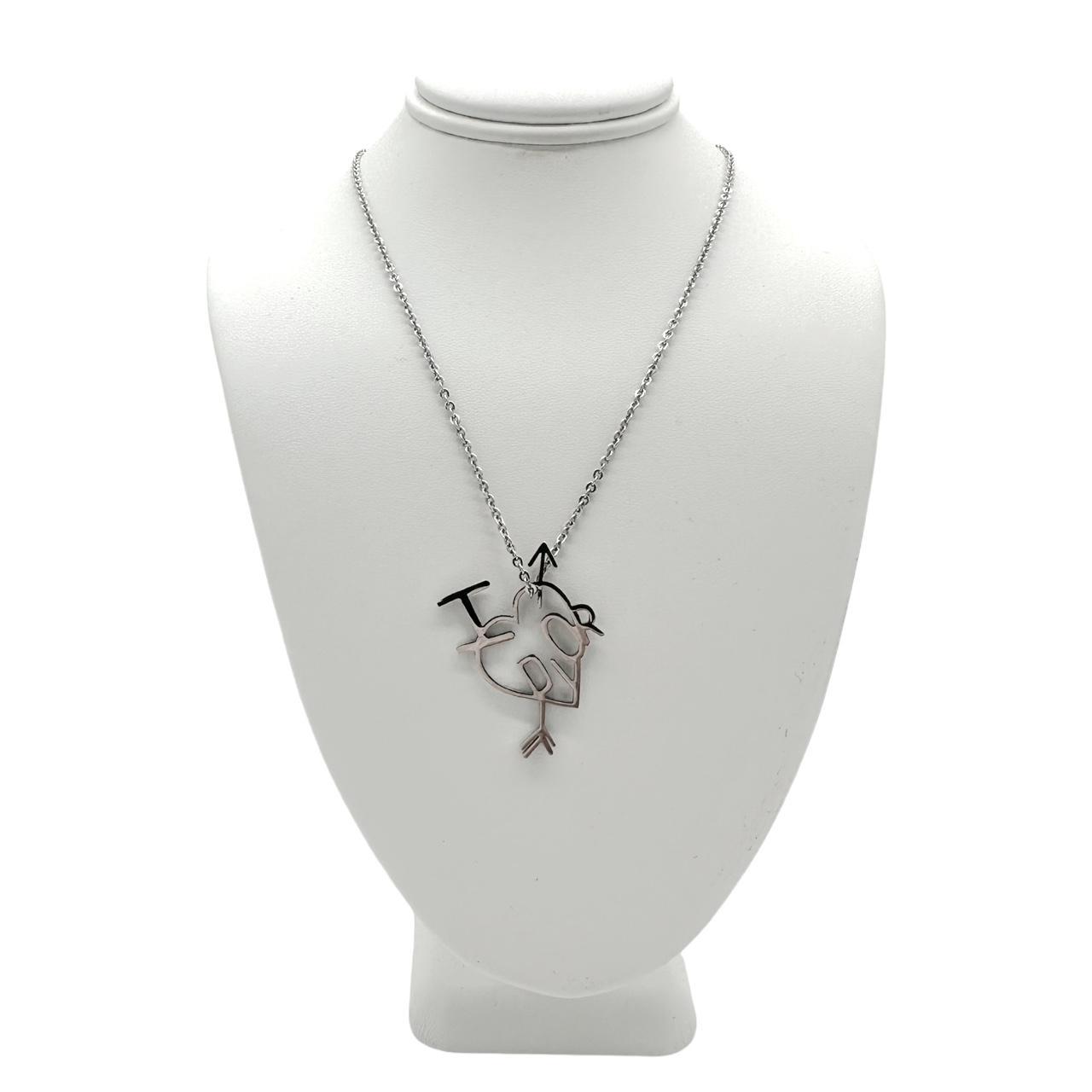 Christian Dior Silver I Heart Dior Necklace - Outfit Repeater