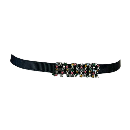 Dior by John Galliano J'adior Multicolor Crystal Pavé Black Ribbon Choker Necklace - Outfit Repeater